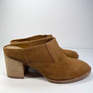NWOT Aqua College Women’s Brown Suede Nan‎ Waterproof Mules Size 10M